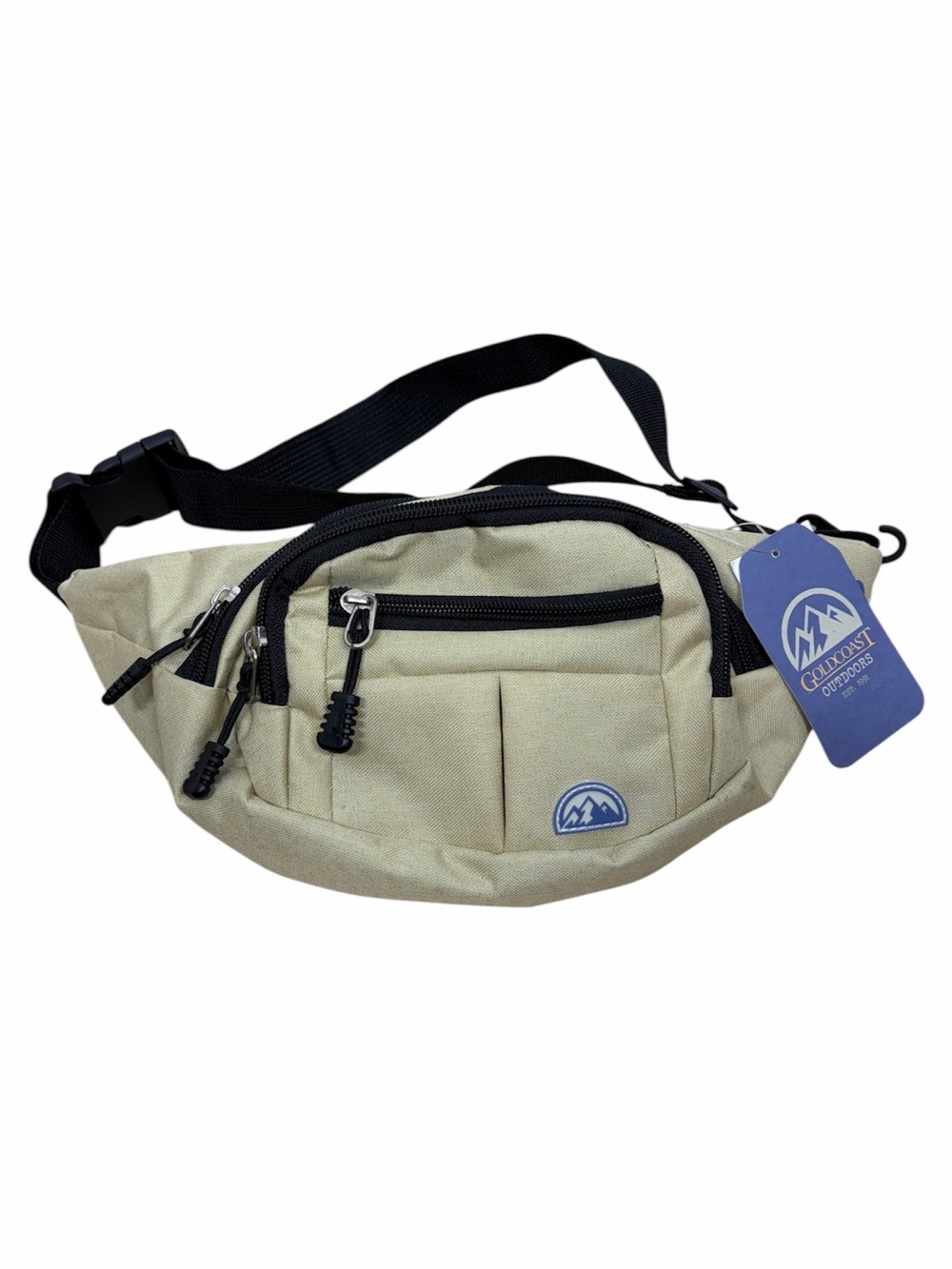 Gold Coast Outdoors Waist Pack Fanny Pack Tan Multi Pocket NWT Gorpcore